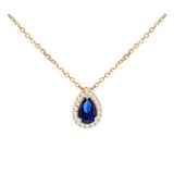 9ct Gold Cubic Zirconia Halo Necklace