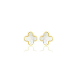 9ct Gold Mother of Pearl Petal Stud Earrings