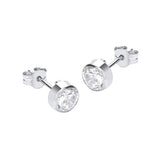 9ct Gold Round Cubic Zirconia Stud Earrings