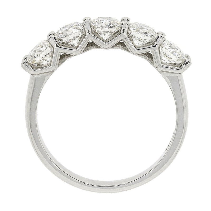 Platinum 1.62ct Five Stones Diamond Ring