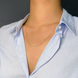 9ct Gold Diamond Cut Curb Chain 20"