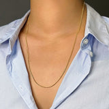 9ct Gold Diamond Cut Curb Chain 20"