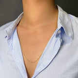 9ct Gold Diamond Cut Curb Chain 24"