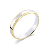 18ct Two Tone Gold Wedding Ring Band