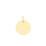 9ct Gold Round Disc Pendant