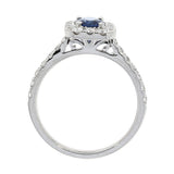18ct White Gold Diamond & Sapphire Ring
