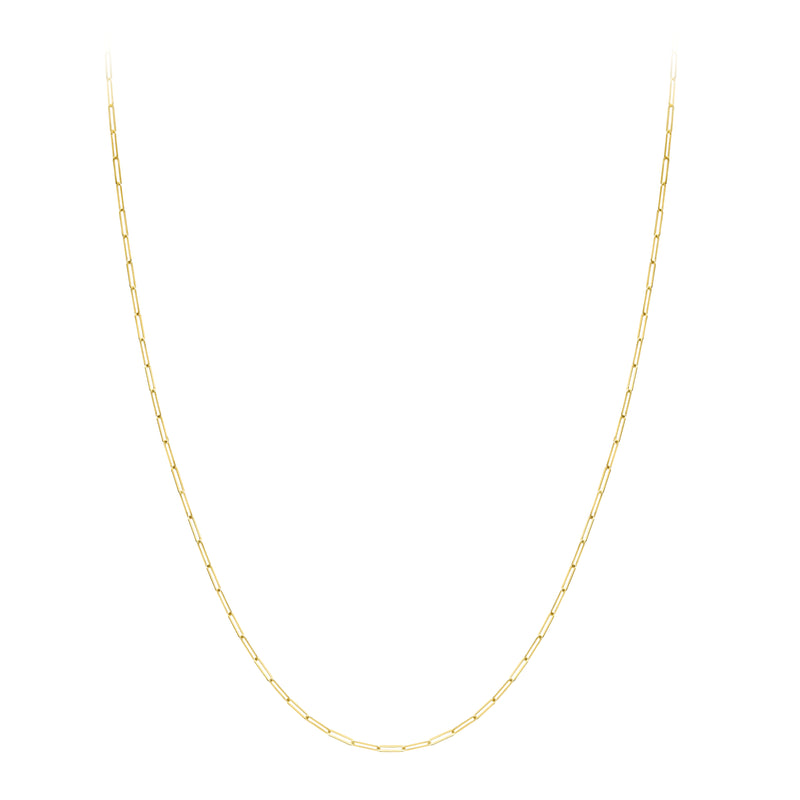9ct Gold 18" Paper Chain Necklace