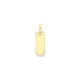 9ct Gold Elongated Oval Pendant
