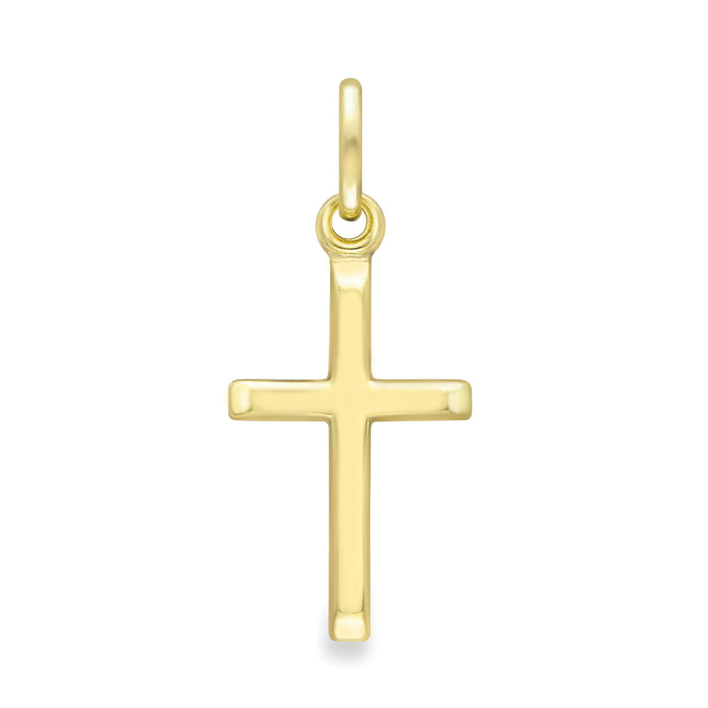 9ct Gold 15mm x 8mm Cross Pendant Necklace