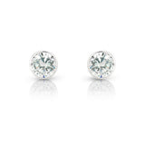 9ct Gold 6mm Round Cubic Zirconia Stud Earrings