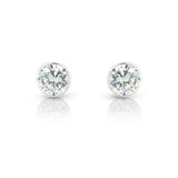 9ct Gold 6mm Round Cubic Zirconia Stud Earrings