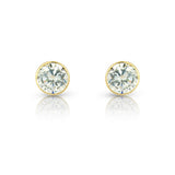 9ct Gold 6mm Round Cubic Zirconia Stud Earrings