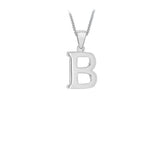 Sterling Silver Plain "A-Z" Initial Necklace