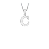 Sterling Silver Plain "A-Z" Initial Necklace
