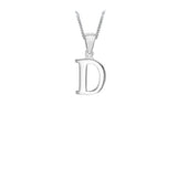 Sterling Silver Plain "A-Z" Initial Necklace