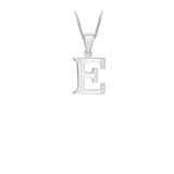 Sterling Silver Plain "A-Z" Initial Necklace