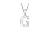 Sterling Silver Plain "A-Z" Initial Necklace
