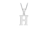 Sterling Silver Plain "A-Z" Initial Necklace
