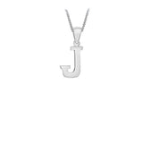Sterling Silver Plain "A-Z" Initial Necklace