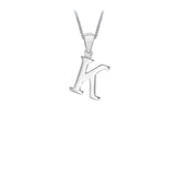 Sterling Silver Plain "A-Z" Initial Necklace
