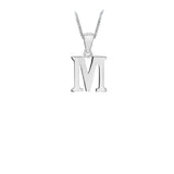 Sterling Silver Plain "A-Z" Initial Necklace