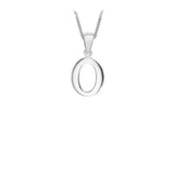 Sterling Silver Plain "A-Z" Initial Necklace