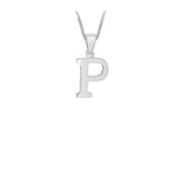 Sterling Silver Plain "A-Z" Initial Necklace