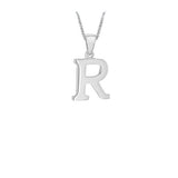 Sterling Silver Plain "A-Z" Initial Necklace
