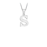 Sterling Silver Plain "A-Z" Initial Necklace