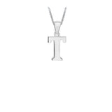 Sterling Silver Plain "A-Z" Initial Necklace