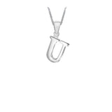 Sterling Silver Plain "A-Z" Initial Necklace