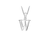 Sterling Silver Plain "A-Z" Initial Necklace