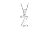 Sterling Silver Plain "A-Z" Initial Necklace