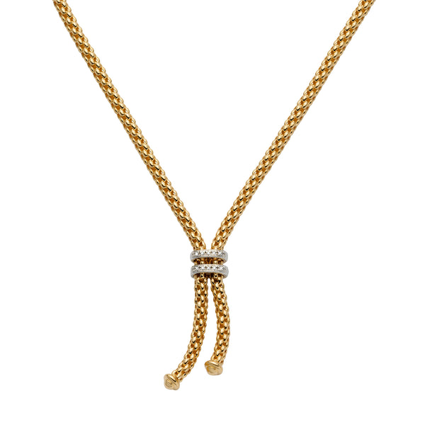 FOPE Solo 18ct Gold Lariat Diamond Necklace