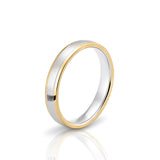 18ct Two Tone Gold Matte Wedding Ring Band