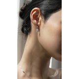 Carat London 9ct White Gold Drop Earrings