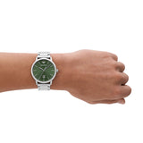 Emporio Armani Ruggero Green Dial Silver Steel 43mm Watch AR11575