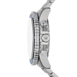 Emporio Armani World Explorer Solar Silver Steel Blue Dial 43mm Watch AR11681