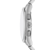 Emporio Armani Dario Quartz Silver Steel Black Dial 42mm Watch AR11691