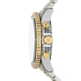 Emporio Armani World Explorer Solar Two Tone Steel Green Dial 43mm Watch AR11695