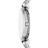 Emporio Armani Gianni T-Bar Quartz Silver Steel Mother of Pearl Dial 32mm Watch AR11701