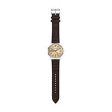Emporio Armani Archetipo Quartz Silver Dial Brown Leather Strap 43mm Watch AR11783