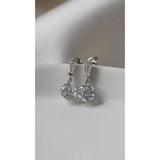Carat London 9ct White Gold Athena Drop Earrings