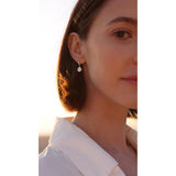 Carat London 9ct White Gold Athena Drop Earrings