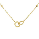 9ct Gold Double Rings Necklace