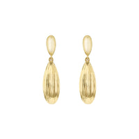 9ct Gold Diamond Cut Teardrop Earrings