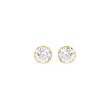 9ct Gold Round Cubic Zirconia Stud Earrings