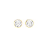 9ct Gold Round Cubic Zirconia Stud Earrings