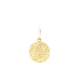 9ct Gold Round St. Christopher Medallion Pendant