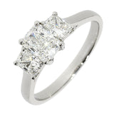 Platinum Three Stones Diamond Ring